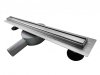 AQUALine - Odpływ liniowy podłogowy SLIM kwadrat chrom Obrotowy syfon ROZMIARY od 50 do120cm RSK01